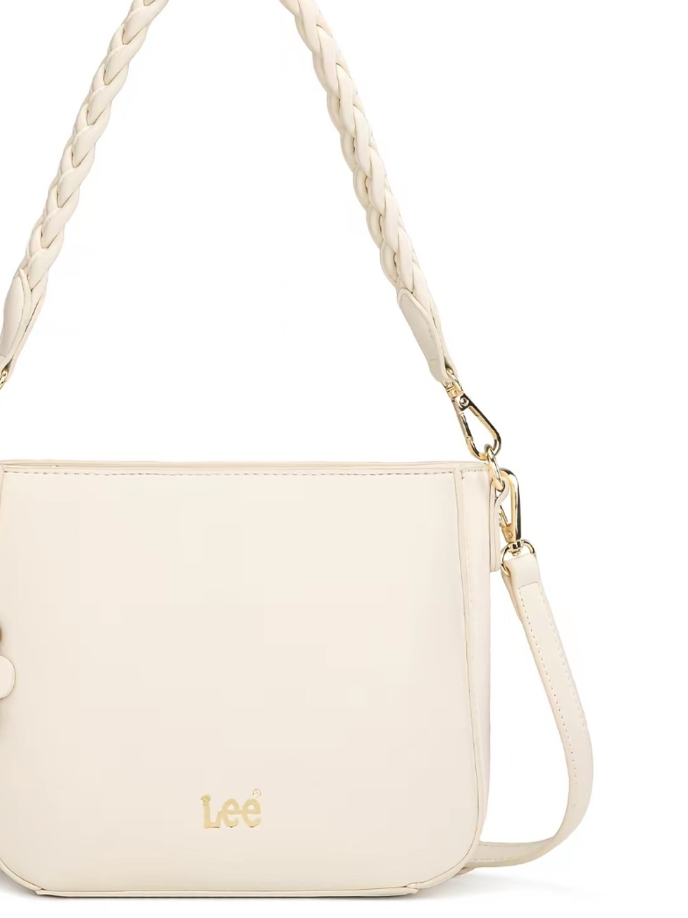 BRAND NEW IVORY Lee Cream Crossbody Shoulder Bag Braided Handle